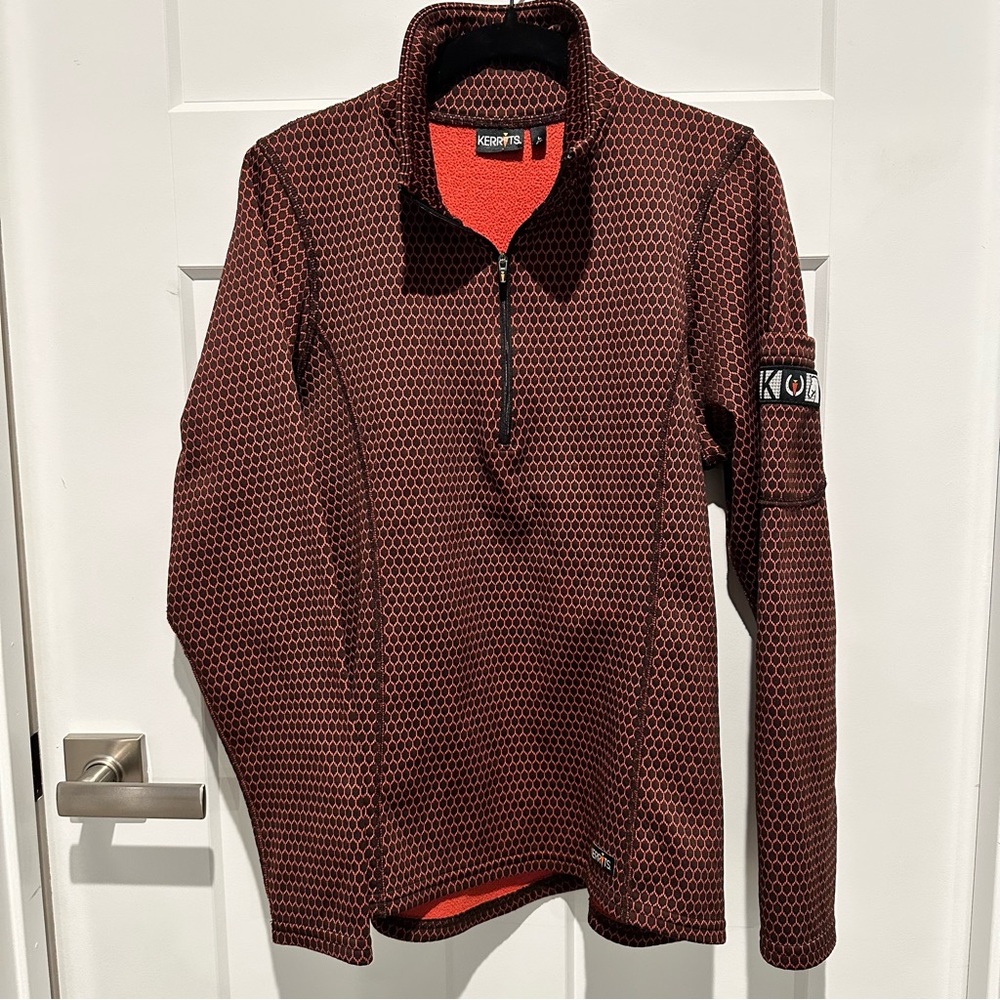 Kerrits Large 1/4 Zip Long Sleeve Pull Over Jersey Ladies
